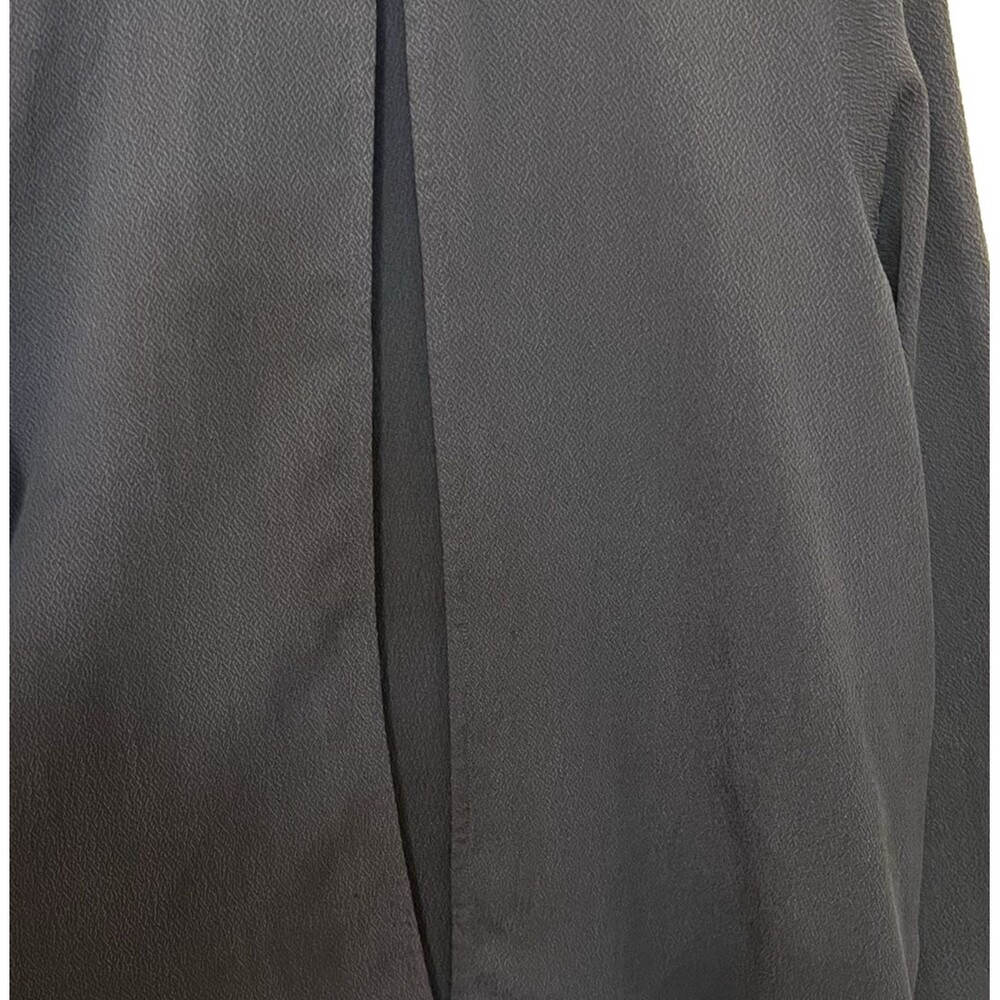 Vintage EILEEN FISHER Dark Blue 100% Silk Open Front Button Cardigan Casual MED - Picture 5 of 7